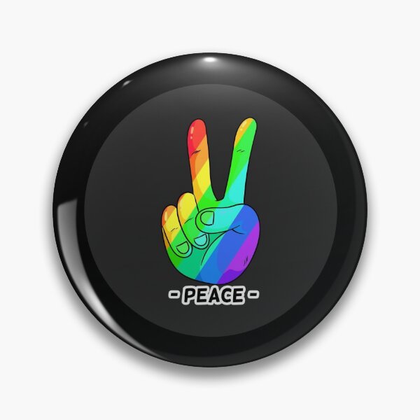Item preview, Peace Hand Sign Rainbow Peace dark Love Freedom Hippie Gift designed and sold by Hyper-Field.