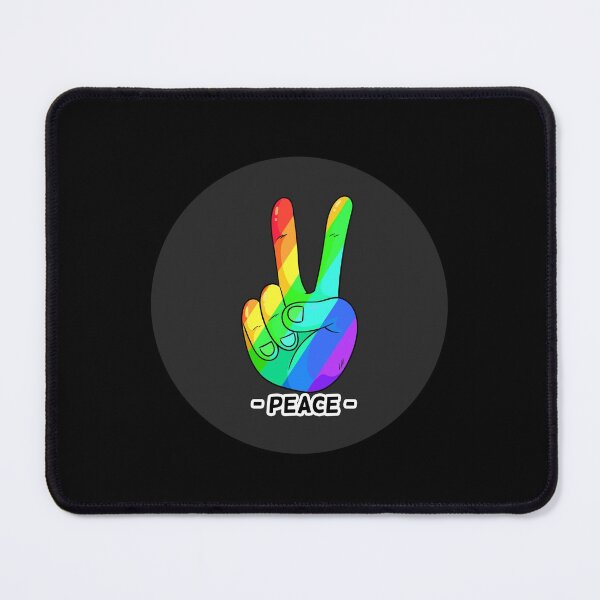 Item preview, Peace Hand Sign Rainbow Peace dark Love Freedom Hippie Gift designed and sold by Hyper-Field.