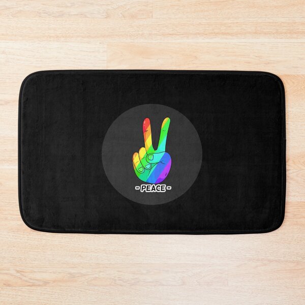 Item preview, Peace Hand Sign Rainbow Peace dark Love Freedom Hippie Gift designed and sold by Hyper-Field.