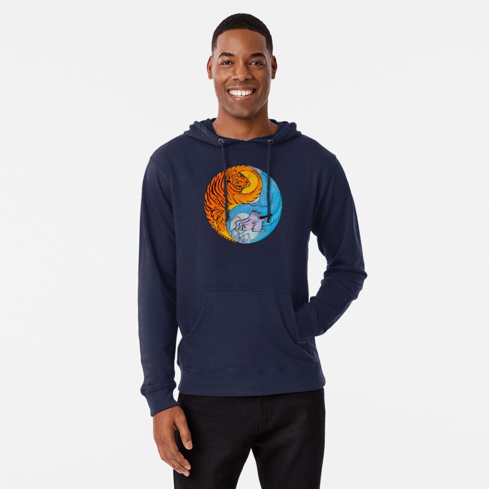 Tiger Dragon Yin Yang Lightweight Hoodie