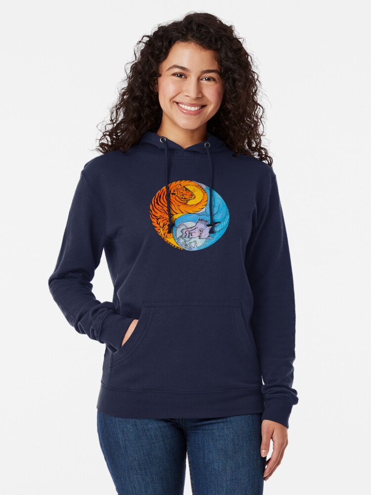 Alternate view of Tiger Dragon Yin Yang Lightweight Hoodie