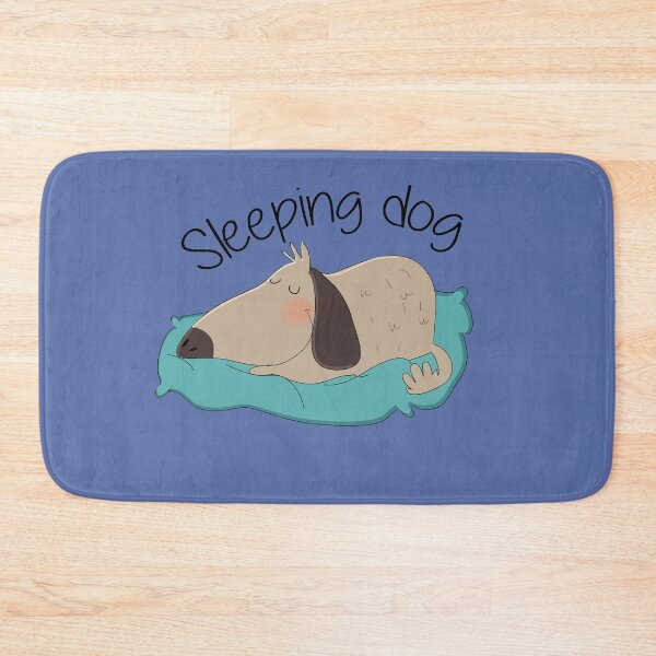 SLEEPING DOG perfect design great gift funny  Bath Mat