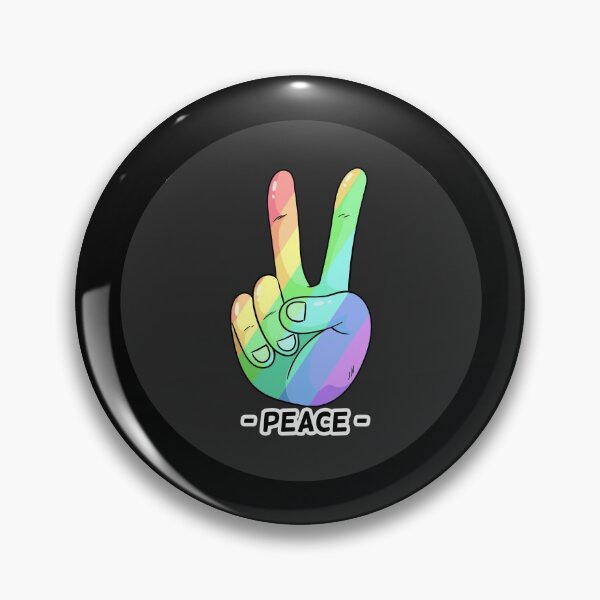 Item preview, Peace Hand Sign Rainbow Pastel Peace dark Retro Hippie Gift designed and sold by Hyper-Field.