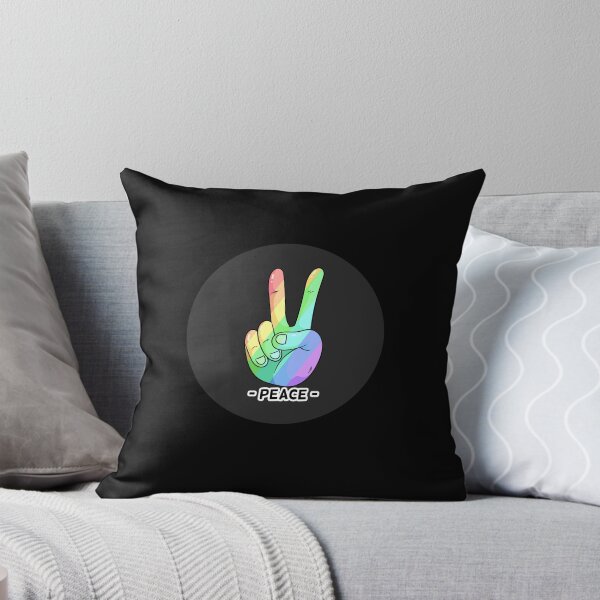 Item preview, Peace Hand Sign Rainbow Pastel Peace dark Retro Hippie Gift designed and sold by Hyper-Field.