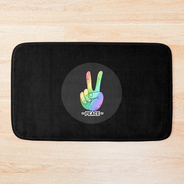 Item preview, Peace Hand Sign Rainbow Pastel Peace dark Retro Hippie Gift designed and sold by Hyper-Field.