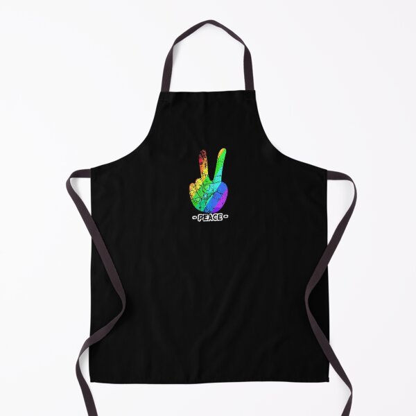 Item preview, Peace Hand Sign Rainbow Peace distressed Retro Hippie Gift designed and sold by Hyper-Field.