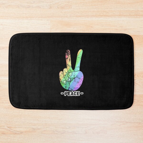 Item preview, Peace Hand Sign Rainbow Pastel Peace distressed Retro Hippie Gift designed and sold by Hyper-Field.