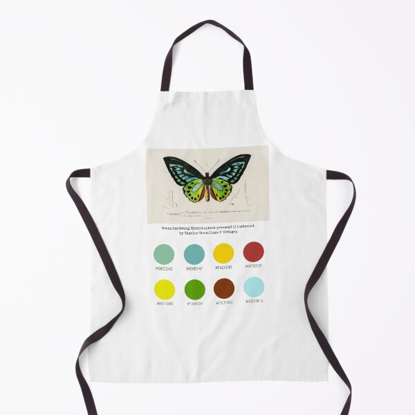 Item preview, Colour Palette of Green birdwing (Ornithoptera priamus) illustrated by Charles Dessalines D' Orbigny designed and sold by CoffeewithAnh.