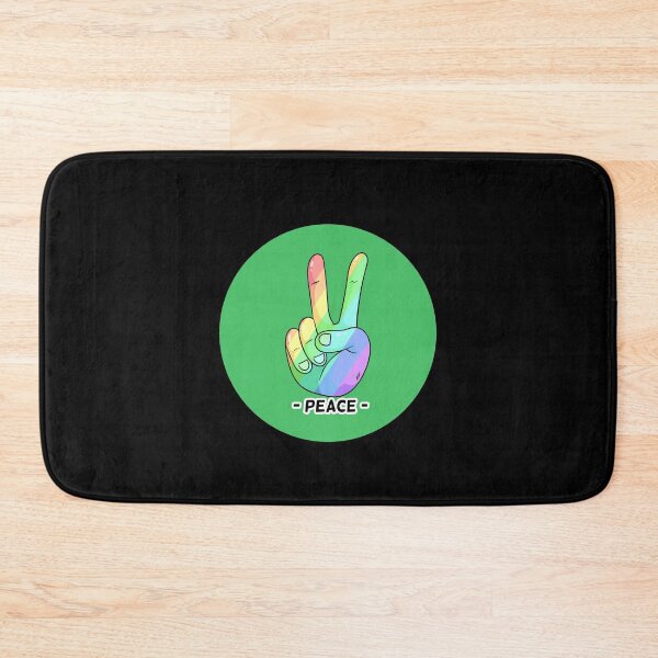 Item preview, Peace Hand Sign Rainbow Pastel Peace green Retro Hippie Gift designed and sold by Hyper-Field.