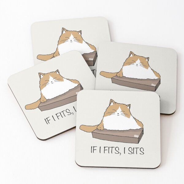 Item preview, If I Fits, I Sits - Ginger and White Tabby Cat on Box designed and sold by STUDIO-72.