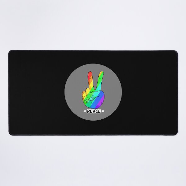 Item preview, Peace Hand Sign Rainbow Peace grey Love Freedom Hippie Gift designed and sold by Hyper-Field.
