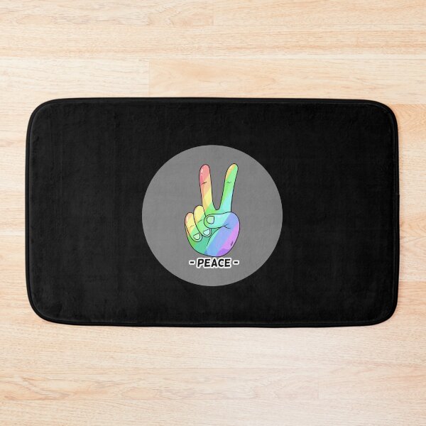 Item preview, Peace Hand Sign Rainbow Pastel Peace grey Retro Hippie Gift designed and sold by Hyper-Field.
