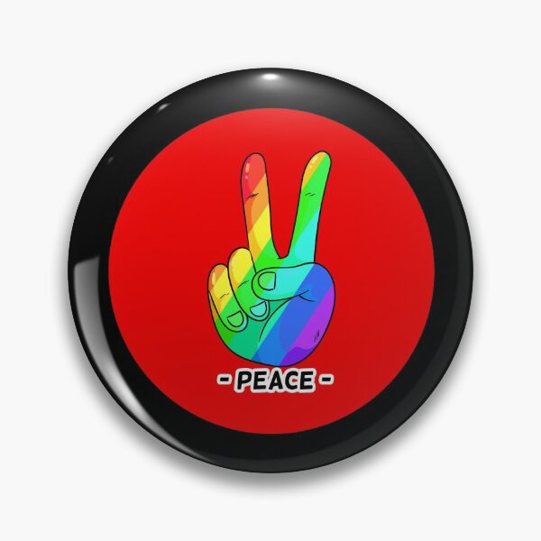 Item preview, Peace Hand Sign Rainbow Peace red Love Freedom Hippie Gift designed and sold by Hyper-Field.