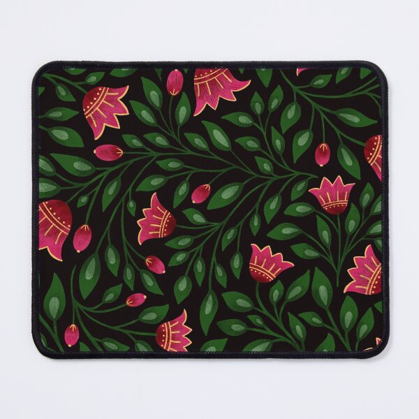 Item preview, Folk Floral Dark designed and sold by Divyam Chaya Bernstein.