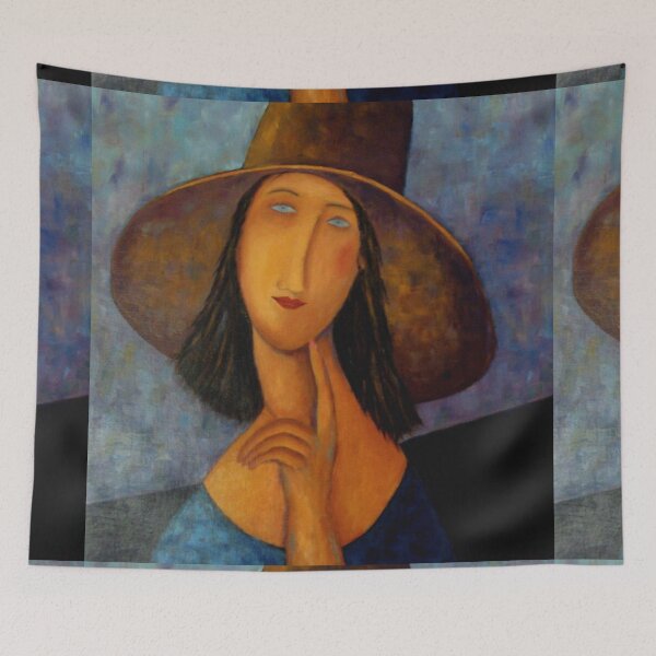 Item preview, Woman in a big hat by Modigliani designed and sold by Vintage Designs +.
