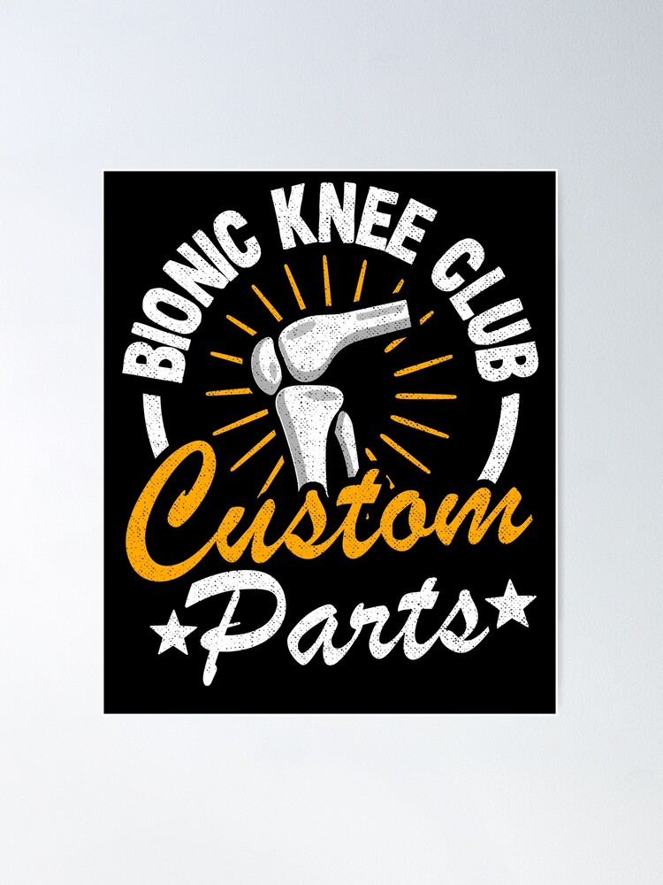 Bionic Knee Club Knee Replacement Surgery 70s Logo Throw Pillow