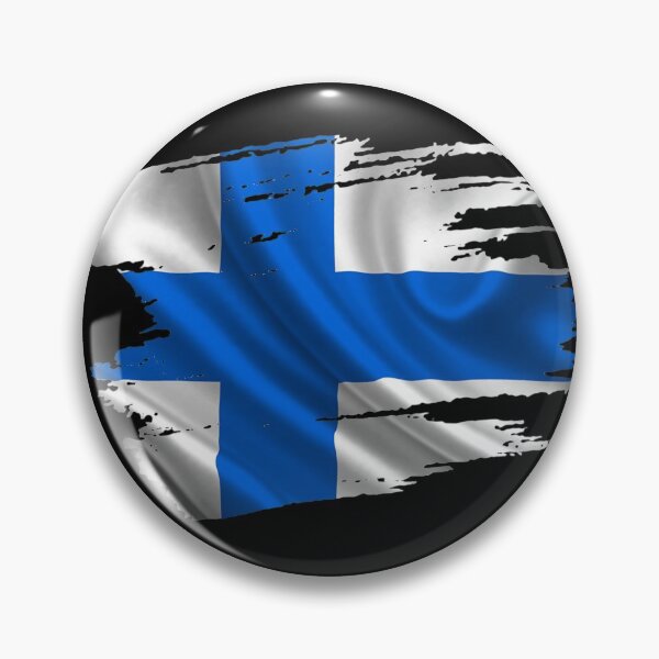 Item preview, Finland Brush Flag designed and sold by TravelPenguin.