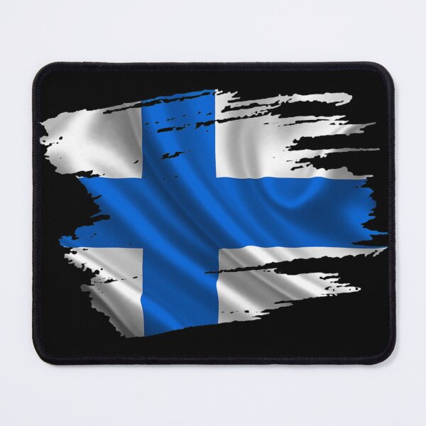 Item preview, Finland Brush Flag designed and sold by TravelPenguin.