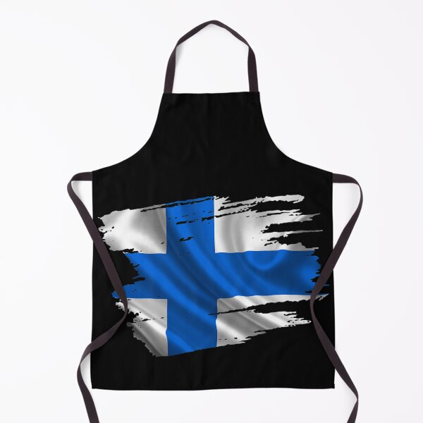 Item preview, Finland Brush Flag designed and sold by TravelPenguin.