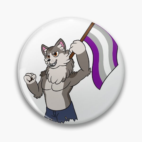 Item preview, Cute Werewolf Says Grey Ace Pride designed and sold by ThatRadFailure.