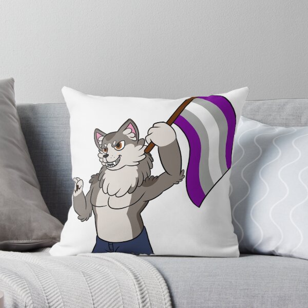Item preview, Cute Werewolf Says Grey Ace Pride designed and sold by ThatRadFailure.