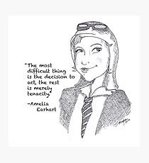 Amelia Earhart - Tenacity Photographic Print