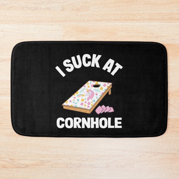 Item preview, I Suck At Cornhole Loser Sarcastic Joke Flowers Pink Unicorn designed and sold by Stronzi.