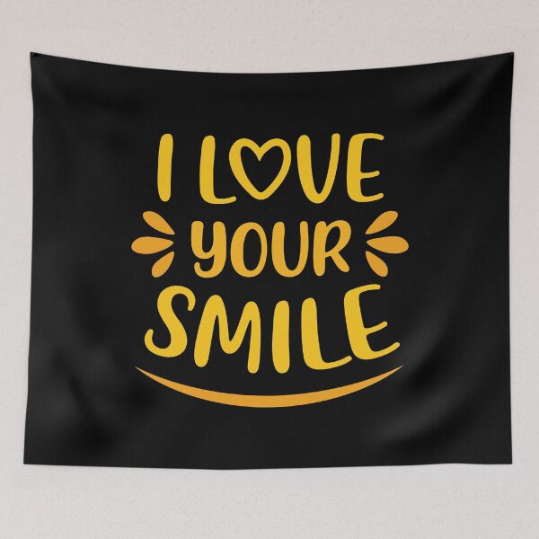 Item preview, I Love Your Smile (Yellow/Black BG) designed and sold by FilipeFerreira.
