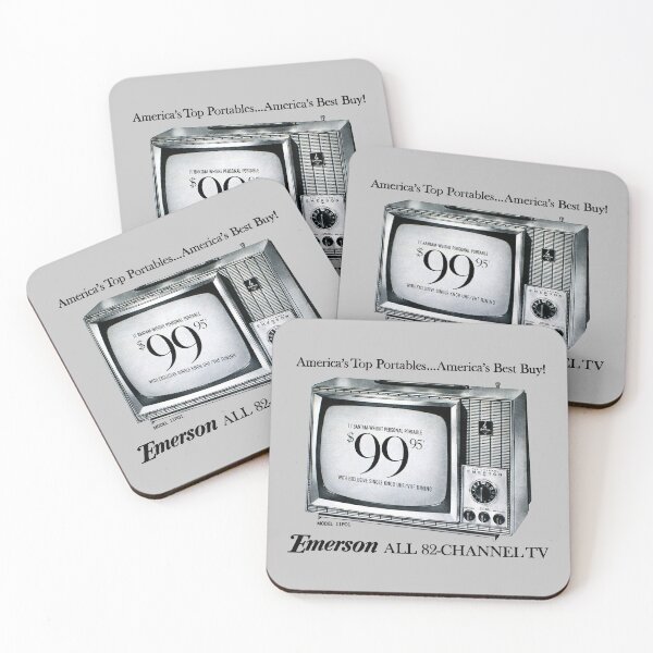 Item preview, EMERSON 82 CHANNEL PORTABLE TV - ADVERT designed and sold by ThrowbackAds.