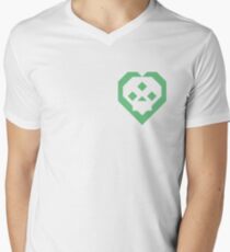 SKULL HEART (LIGHTGREEN) V-Neck T-Shirt