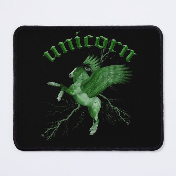 Item preview, Strong Green and White Unicorn for Boys with Green Thunder on the Background designed and sold by koreatvtea.