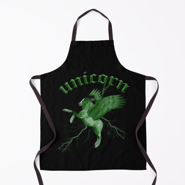 Item preview, Strong Green and White Unicorn for Boys with Green Thunder on the Background designed and sold by koreatvtea.