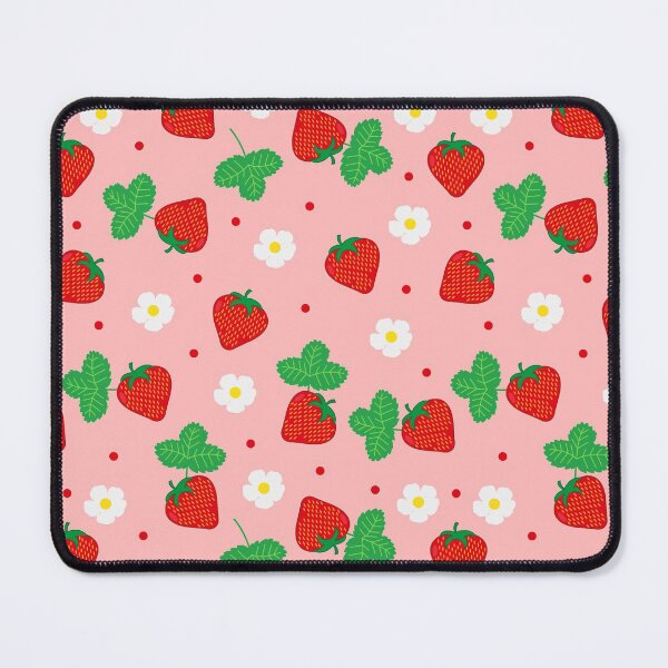 Item preview, Strawberry Fruit Pattern on Pink designed and sold by HotHibiscus.