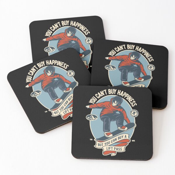Item preview, You can't buy happiness, fun retro snowboarder winter sports designed and sold by emmjott.