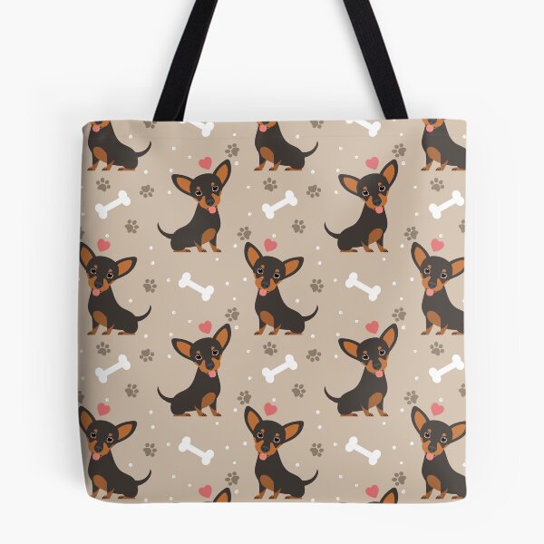 Item preview, LOVE Black and Tan Chiweenie dachshund chihuahua mix designed and sold by Lulupainting.