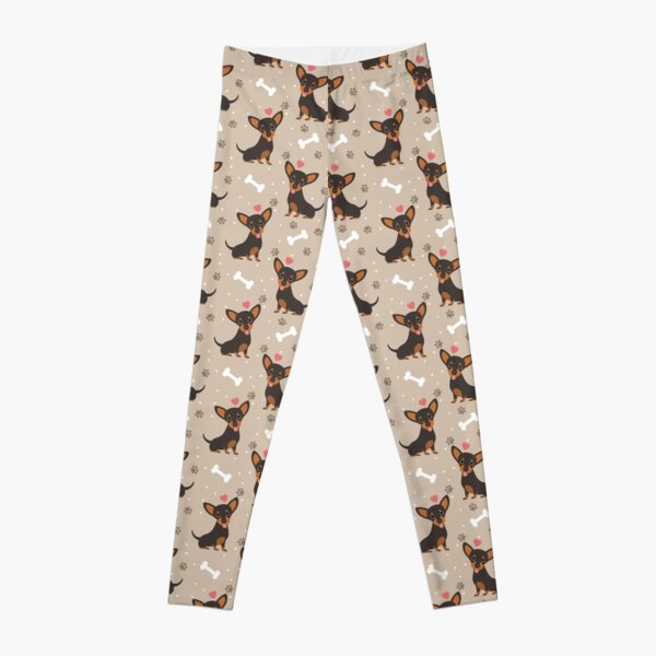 Stretchable Dachshund Camo Patterned Leggings