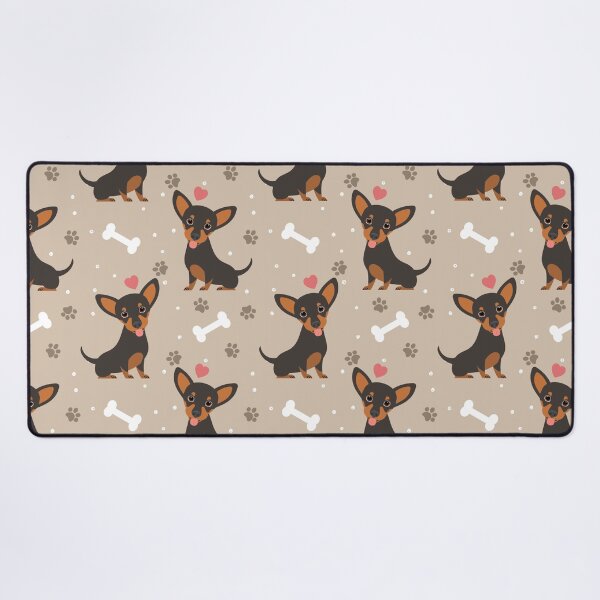 Item preview, LOVE Black and Tan Chiweenie dachshund chihuahua mix designed and sold by Lulupainting.