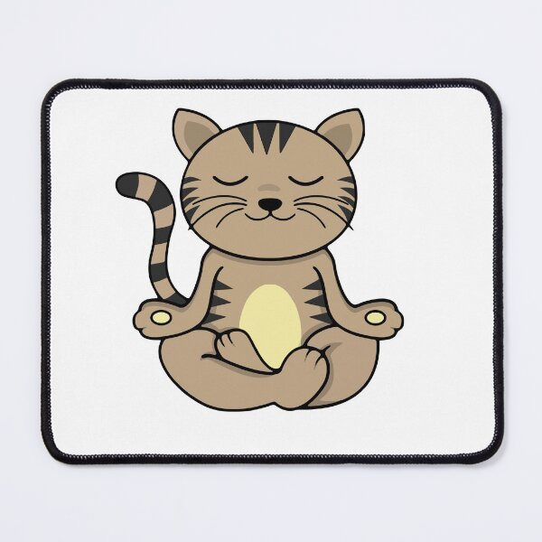 Item preview, Tabby Brown Cat Yoga Meditation designed and sold by DabGraphic.