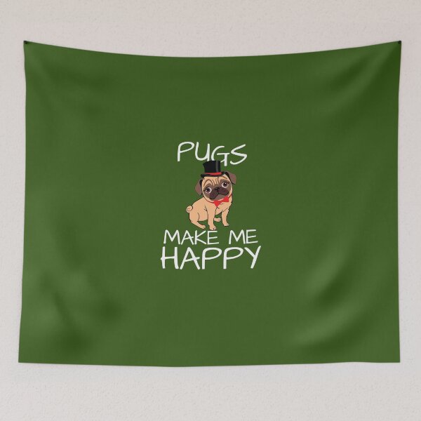 Item preview, Pugs Make Me Happy designed and sold by AlwaysAwesome.