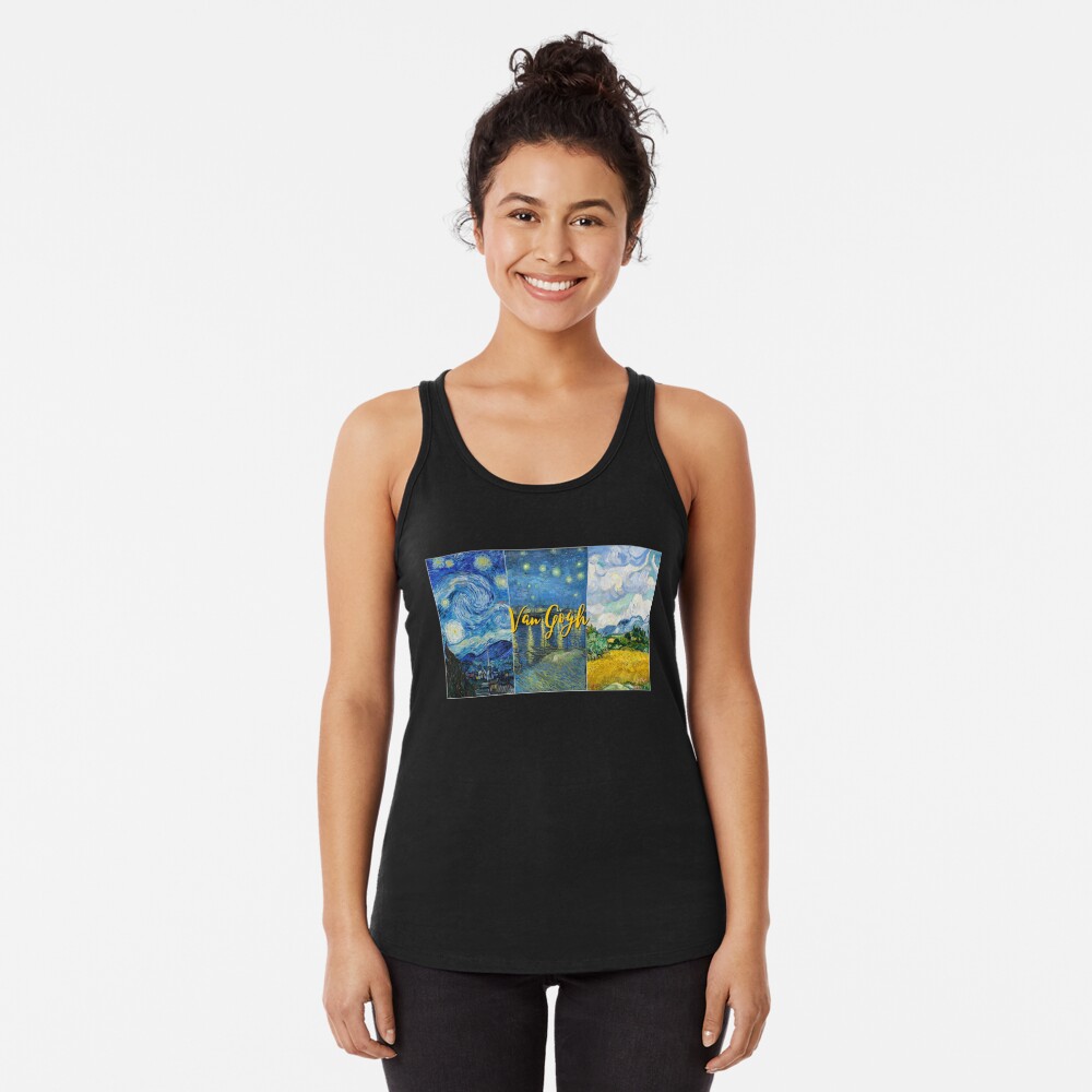 Discover Van Gogh Landscape Painting Collage Racerback Tank Top