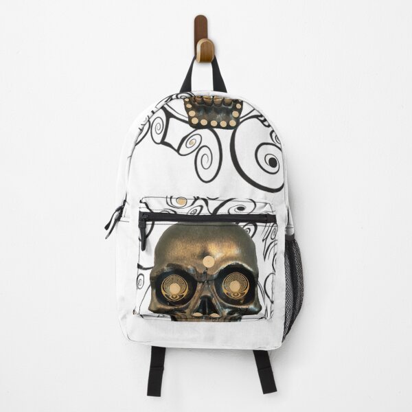 Item preview, a gold and black Mexican skull with arabesque designed and sold by carole legeron.