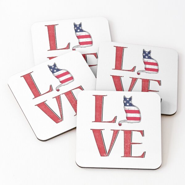 Item preview, USA LOVE CATS designed and sold by DabGraphic.
