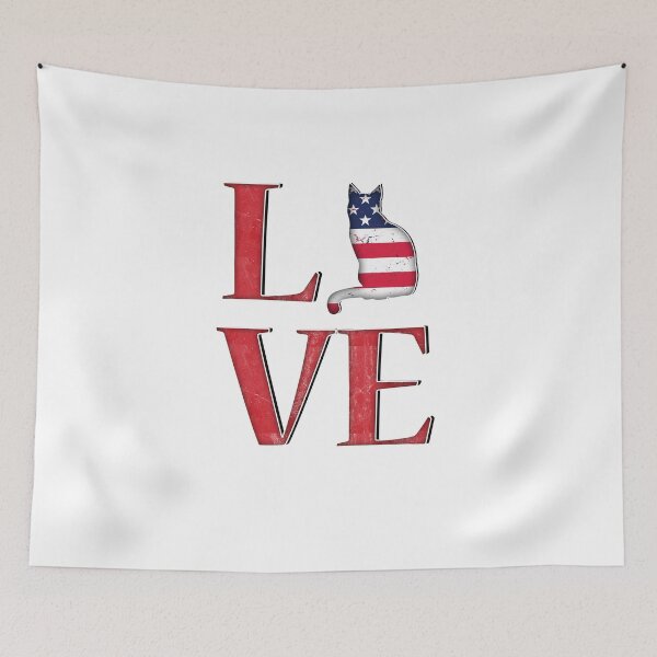 Item preview, USA LOVE CATS designed and sold by DabGraphic.
