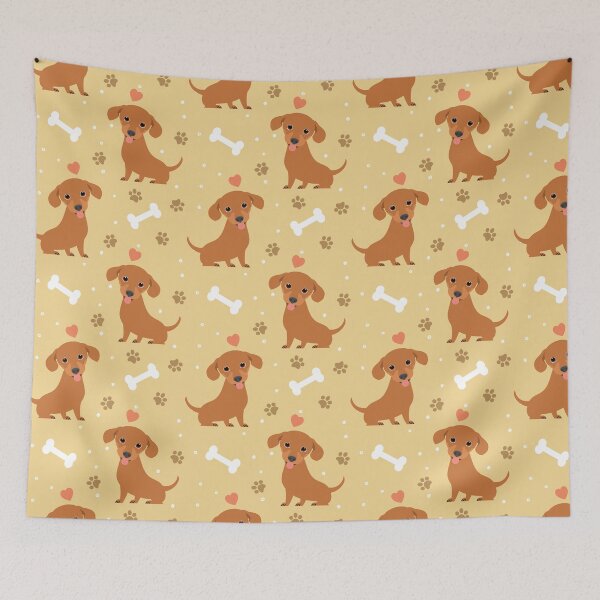 Item preview, LOVE Red Chiweenie dachshund chihuahua mix designed and sold by Lulupainting.
