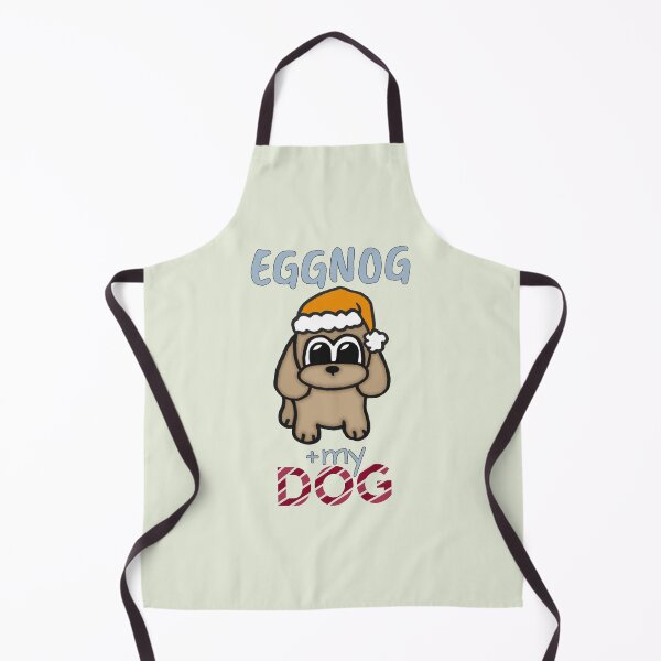 Item preview, Eggnog and my Dog - Christmas Dog Santa Candy Cane designed and sold by ViewerEqualsPhoton.