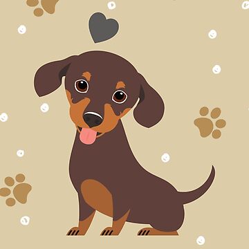 LOVE Chocolate Brown Chiweenie dachshund chihuahua mix Art Board Print