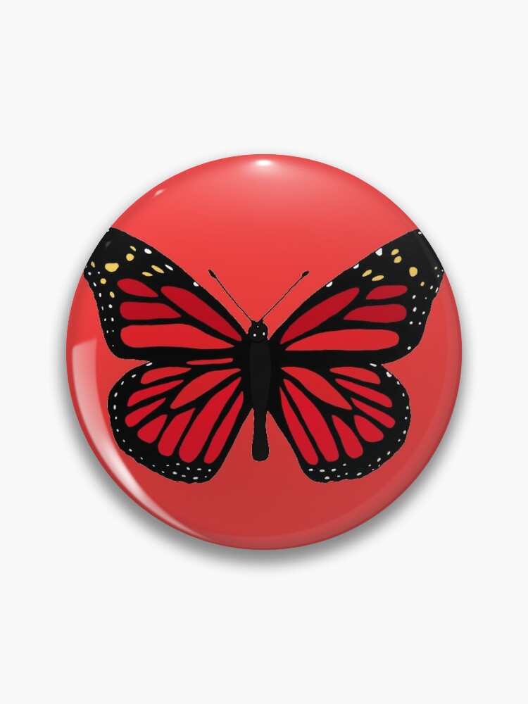 Pretty Red Butterfly Pattern Pin for Sale by HotHibiscus