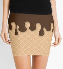 Miss Sundae - Pattern (chocolate) Mini Skirt