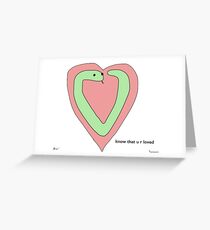 Snek Heart - Kleine Snek Comics Grußkarte