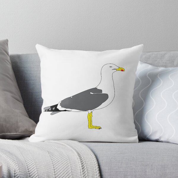 Plain seagull Throw Pillow